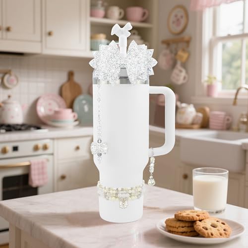 Hpebl 9PCS Accessories for Stanley Cup 30 40oz Tumbler Accessories,White - image 6
