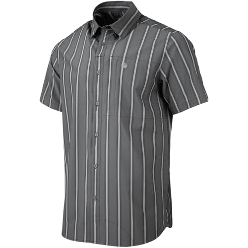 Beretta Men's Hovis Flex Performance UPF 50+ Sun Protection Outdoor Short Sleeve Button-Down Shirt with Hidden Chest Pockets