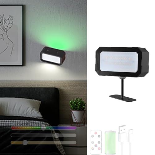 Lámparas de pared LED recargables RGB regulables con mando a distancia e imán giratorio 360