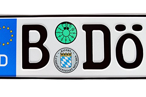 German Euro Plate Package with Registration Seals - Plate, Frame & Mounting Screws by European License Plates - Image 5