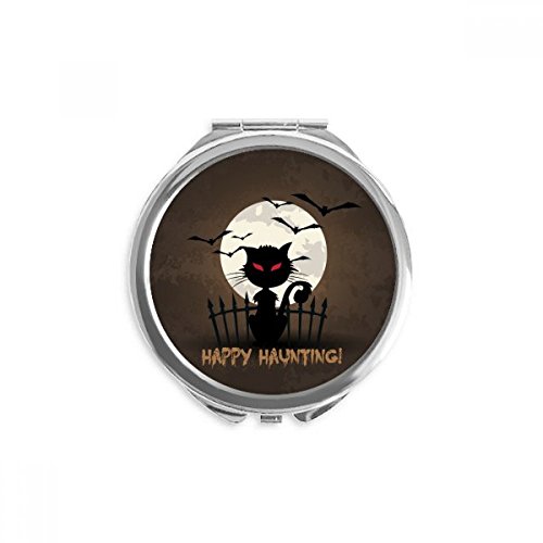 Miroir halloween night cat cartoon pour des retouches maquillage rapides en soirée