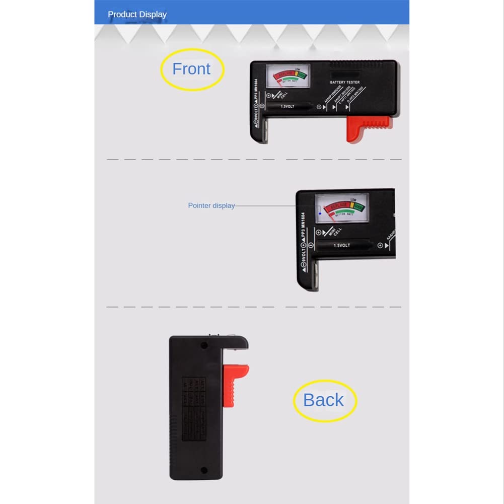 BT-168 AA/AAA/C/D/9V/1,5 V Batterie Batteria a bottone universale Misuratore codificato a colori Indicare Volt Tester Checker BT168