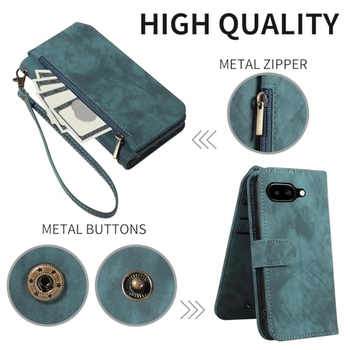 Coque Pixel9A avec support et protection d'écran en verre trempé - 4