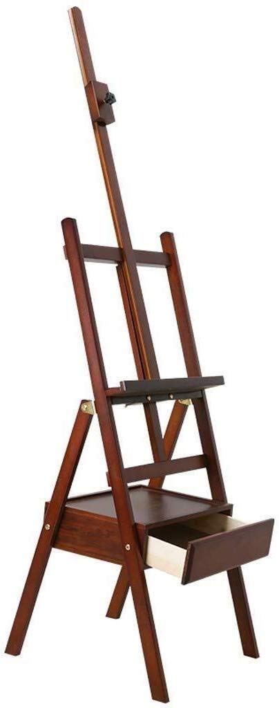 WDSOPK Easel Drawer Wood Drawing Board Sketch Bracket Adult Children Multifunction Painting Exhibitions Applicable Occasion Beech Wood(Walnut)