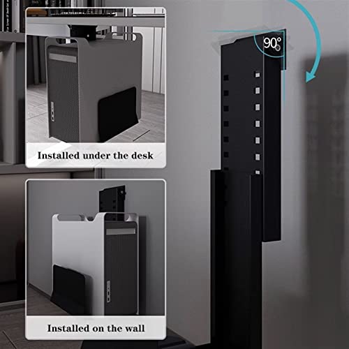 Soporte para torre de computadora bajo escritorio o montaje en pared, ajustable, de acero, para CPU, ancho ajustable de 5,7 a 9,6 pulgadas y altura de 11,8 a 19,7 pulgadas (blanco) miniatura 6