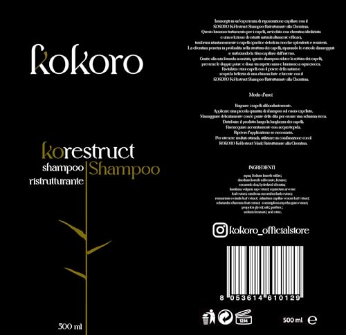 KOKORO - Korestruct Shampoo - Professional Regenerating Shampoo with Keratin - 500ml, 500 ml (Pack of 1) - Image 4