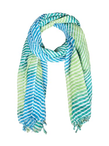Image of Women's Cotton Blend Striped Print Dupatta with 2.20 Meters | Women's cotton printed dupatta with tassels