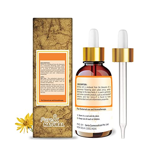 Image of Crysalis Arnica (Arnica Montana) Oil|Pure & Natural Undiluted Essential Oil Organic Standard For Skin & Hair Care|Therapeutic Grade Oil For External Use, Adds Shine To Hair - 50Ml With Dropper