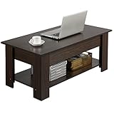 Yaheetech Couchtisch Hubtisch mit Stauraum Wohnzimmertisch mit Höhenverstellbarer Platte Kaffeetisch für Büro, Wohnzimmer