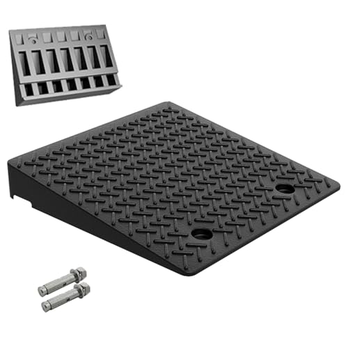 Rampe De Seuil, Rampe pour Fauteuil Roulant, Hauteur 9cm 10cm 12cm 14cm 15cm 16cm 18cm 20cm, Antidérapante, Rampe De Trottoir(50x50x9cm(19.6x19.6x3.5in))