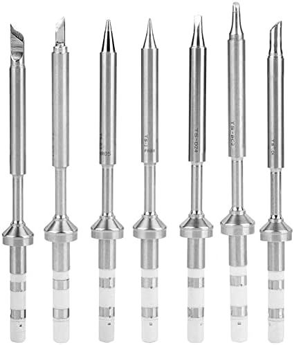 TS100 Soldering Tips Replacement 7 Types Soldering Tips Kit Soldering Iron Replacement Part (7 Pieces)