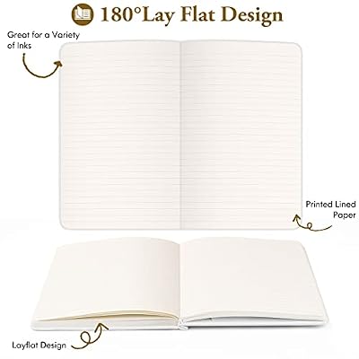 Huhuhero Lined Notebook Journal, 120Gsm Thick Paper College Ruled Journal, Hardcover Notebooks for Work School Note Taking, Office School Supplies 58.25 (3, Black)