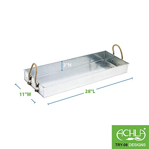 Achla Designs Try-08 Galvanized Steel Tray, Large #TOP3