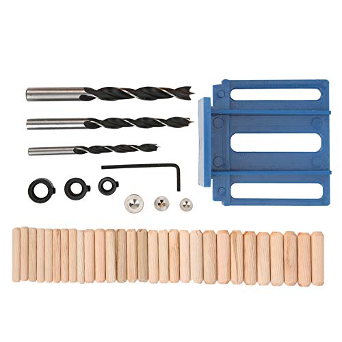 Guia de perfuração de furo de cavilha de madeira, kit de gabarito de cavilha de 6 8 mm de 10 mm, bol