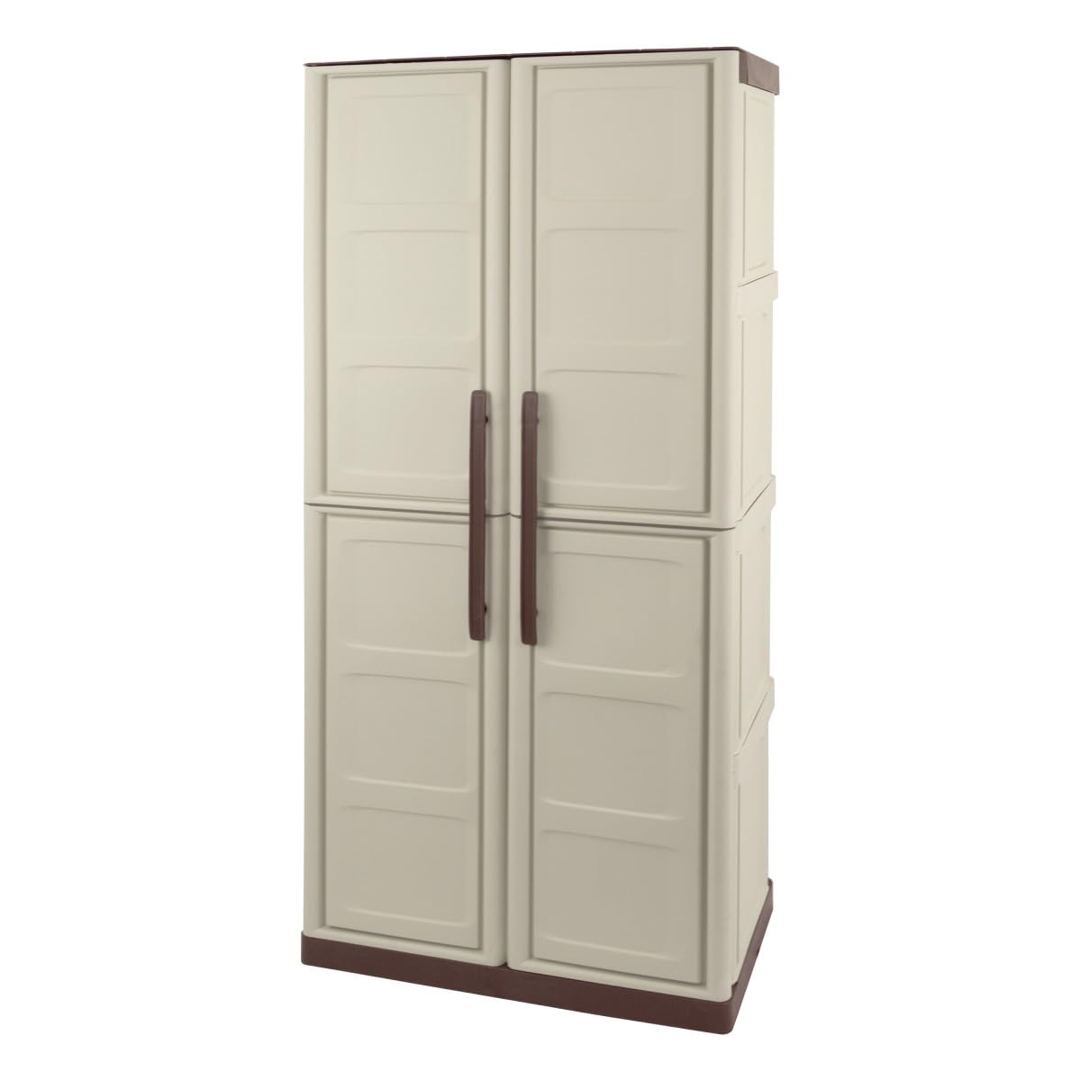ARMARIO DE ALTURA COMPLETA EN POLIPROPILENO, MATERIAL RECICLABLE Y ECOLÓGICO SOSTENIBLE, ESTÁ EQUIPADO CON BISAGRAS DE ACERO Y ESTANTES AJUSTABLES, DIMENSIONES L 700 X P 390 X H 1.650 MM