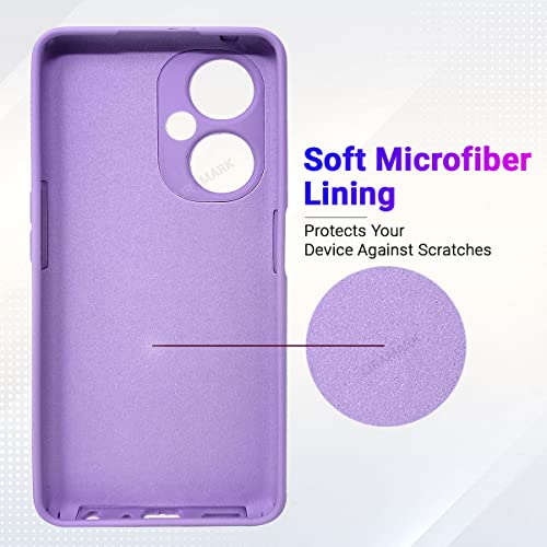 Image of LIRAMARK Liquid Silicone Soft Back Cover Case for OnePlus Nord CE 3 Lite 5G / 1+Nord CE 3 Lite 5G (Lavender)