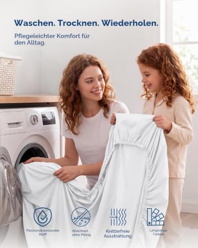 Utopia Bedding Spannbettlaken für King-Size-Bett, weiche gebürstete Mikrofaser, Tiefe Taschen, schrumpft und lichtbeständig, pflegeleicht… – Ansicht 8
