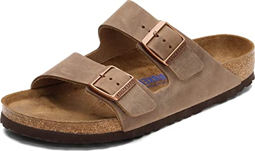 Birkenstock アリゾナ ユニセックス レザーサンダル US サイズ: 10 カラー: ブラウン