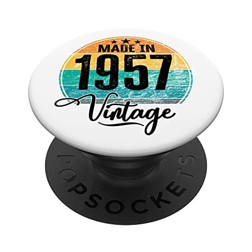 Cumpleaños Vintage Año de nacimiento 1957 Cumpleaños bday PopSockets PopGrip Intercambiable