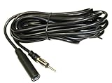 Cable alargador 3 metros AERZETIX - Alargador para Cable de Antena de Radio de Coche (DIN, 3 m), Color Negro