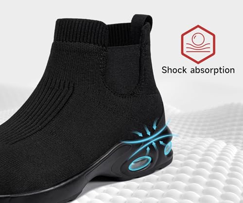 LARNMERN Steel Toe Shoes for Men Women Water Resistant Work Boots Non Slip Safety Sneakers Slip On Industrial Air Cushion Chelsea Boots4