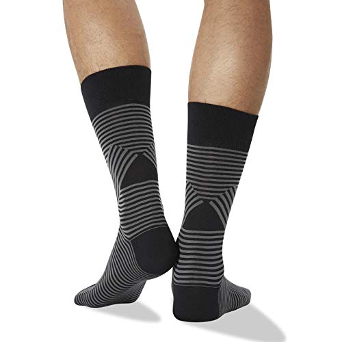 Hot Sox Men's White Label Stripe Sock3