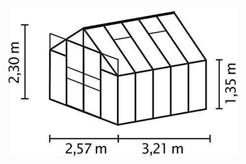 ️Pergart Gewächshaus Mars 8300, grün, 6 mm Hohlkammerplatten kaufen