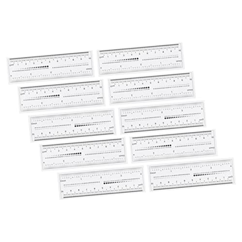 FOMIYES 10個 ネイル アート 透明 ソフト 定規 ネイル ピース プラスチック マニキュア