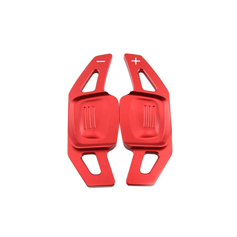 Asudaro Lot de 2 palettes de changement de vitesse pour volant de voiture - En aluminium - Extensions de changement de vitesse - Compatible avec G-ol-f 8 MK8 2020 2021 - Rouge