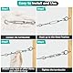 DIYLAND 10Pcs M4 Seilspanner Edelstahl, Haken und Auge Spannschloss Drahtseil Spanner Einstellbar Drahtspanner für Maschendrahtzaun, Stahlseil mit Ösen, Gardinenseil und Seilspannmarkise