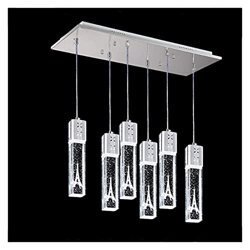 Lustre suspendu blanc 6 têtes résout le manque de lumière sur grande table - 8