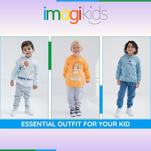 Bluey Fleece Pullover Hoodie and Pants Outfit Set Toddler to Little Kid Sizes (2T - 7-8)3