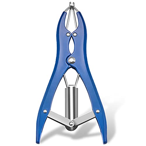 Minatee Balloon Expander Pliers Balloon Stuffing Tool Blue Stainless Steel Balloon Stretcher Sequin Filling Pliers for Filling Balloon Sequins Petals Home Party Activities(Simple Style)