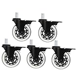 PRETYZOOM 5 Stück Teiliges Pu transparentes Möbel universalrad mit Drehfunktion und Bremsen für...