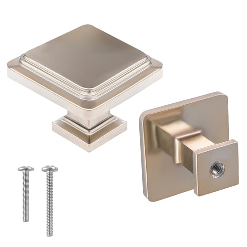 Gold Cabinet Knobs - Gold Drawer Knobs - 10 Pack Closet Door Knobs - Kitchen Cabinet Knobs - Kitchen Knobs for Cabinets and Drawers - Bedroom Door Knobs - Cupboard Knobs for Modern Home & Furniture