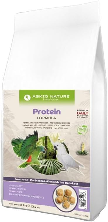 Parrot Essentials Cockatoo & Amazon Parrot Food High Protein Species Specific by Askio Nature - 1Kg