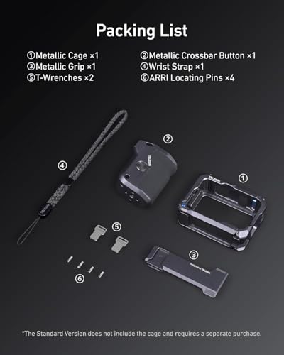 Image of TELESIN Street Grip Kit for GoPro Hero 9-13 - Metal Rabbit Camera Cage Included, Vlog Grip Holder with Seesaw Design, Aluminum Alloy, Backup TF Card Slot & Quick Battery Access