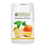 Polvo de vitamina C pura (ácido ascórbico), Contribuye a mantener el funcionamiento normal del sistema inmunitario, Piel y dientes más sanos, Vegano, sin OMGs y libre de gluten, 1 x 240 g