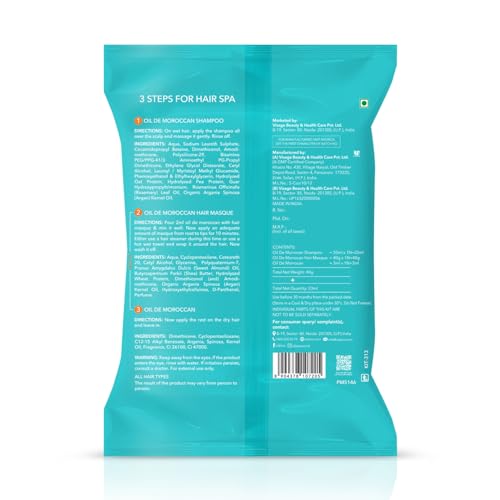 Image of O3+ Oil De Moroccan Hair Spa Kit With Argan Oil Hair Mask For All Hair Type | 40gm+23ml