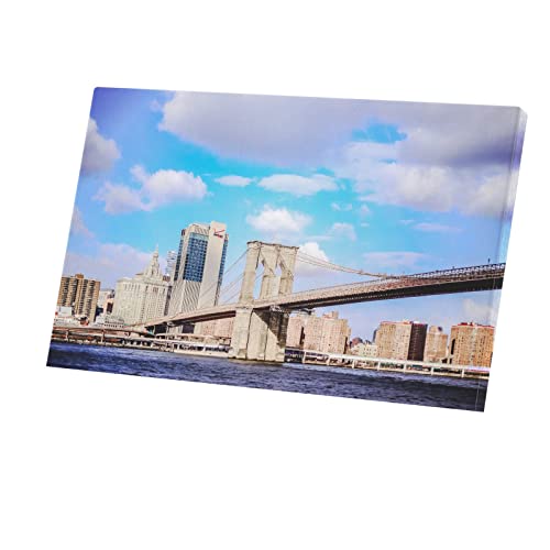 Tableau décoratif toile imprimée Pont de Brooklyn 96x60 cm pour salon