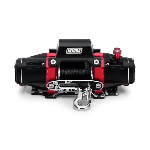 INJORA Dual Motor Metal Simulated Winch for 1/10 Scale RC Crawler Upgrade