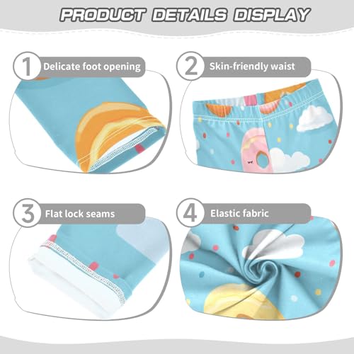 Bolaz Toddler Girls Leggings Printed Yoga Pants Leggings Donut Cloud for Kids3