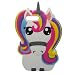 Rainbow Unicorn iPhone 7 Plus Case, iPhone 8 Pluse Case,XINSIR Cute 3D Cartoon Animal Horse Soft Silicone Case Rubber Back Cover Skin for Apple iPhone 7 Plus & iPhone 8 Plus 5.5inch (White-Colorful)