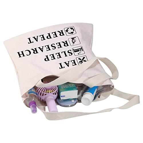 Bolso Tote Eat Sleep Research Repeat para investigadores miniatura 6