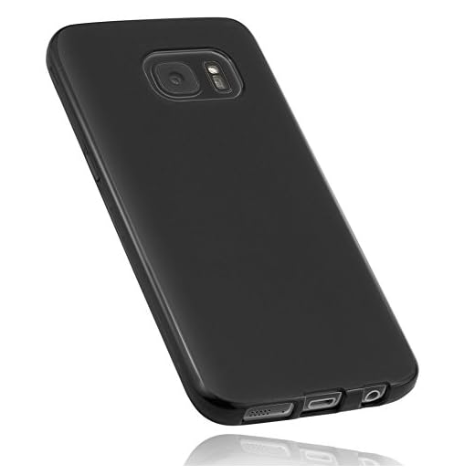 mumbi 12731 Samsung fodral kompatibelt med Samsung Galaxy S7 mobiltelefonfodral svart