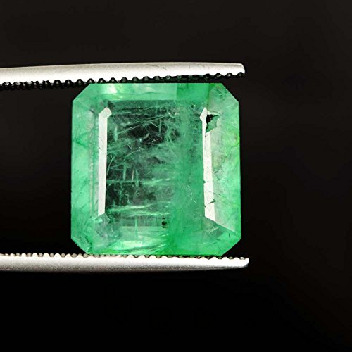 Hayaat Gems Natural Emerald Panna 5.69 Carat 6.25 Ratti Cut Faceted Octagon Shape Zambian Loose Gemstone for Men