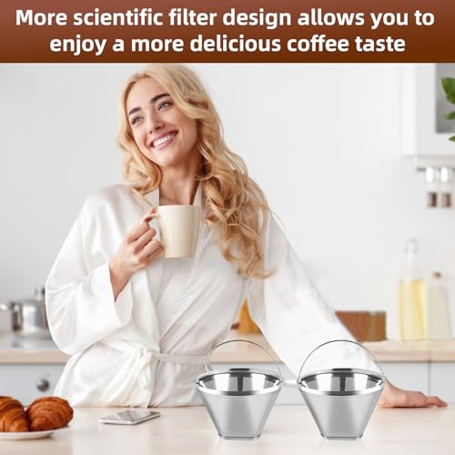 Stainless steel permanent coffee filter