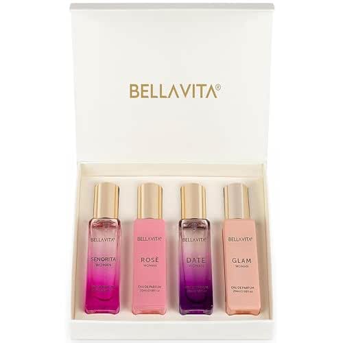 BellaVita Luxury Women's Perfume Gift Set | 4x20ml | Notes