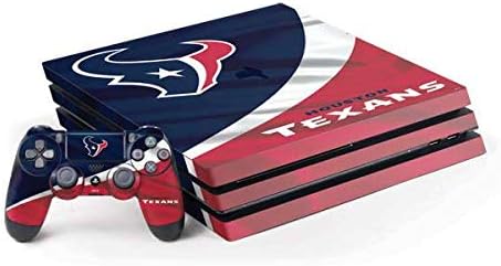 Skinit Decal Gaming Skin Compatible with PS4 Pro Console and Controller Bundle - Officially Licensed NFL Houston Texans Design