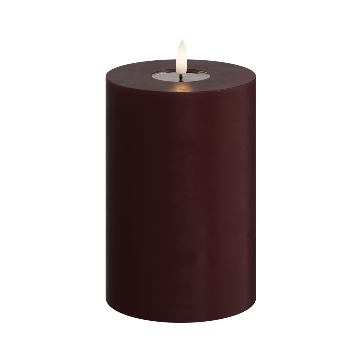 Deluxe Homeart Bourgogne Indoor Flameless Led Candle - Red - With Real Flame™ Technology - Battery Powered Candle (10 X 15 Cm)